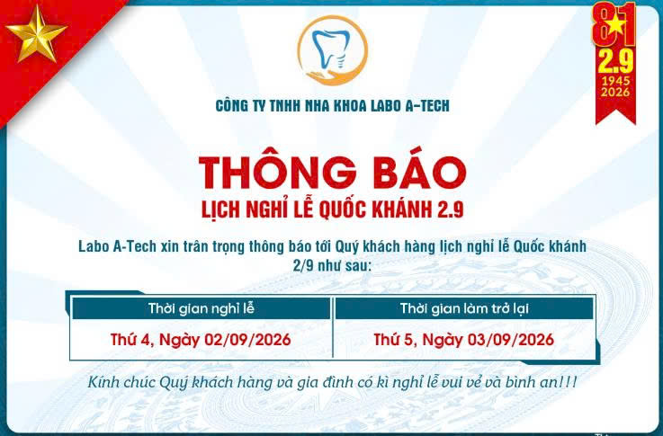 THÔNG BÁO NGHỈ LỄ 2/9 ATECH